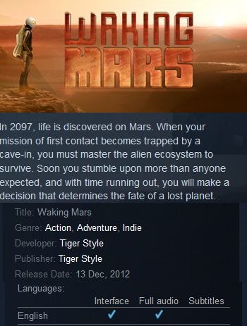 Waking Mars Steam - Click Image to Close